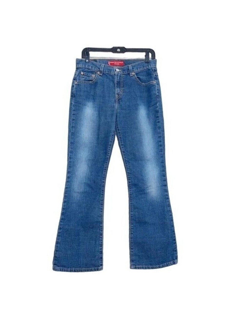 Levis 515 Nouveau Bootcut Jeans Blue Stretch Low Rise Denim Pants 6 MIS S